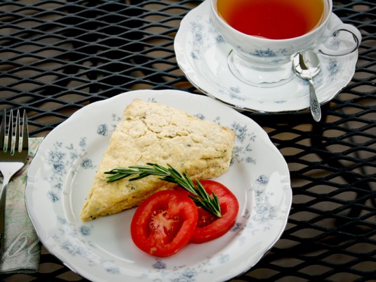 Cornmeal Rosemary Scones with Sage Butter
