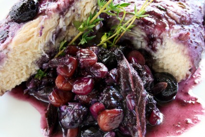 Lemon Herb Chicken with Sage Blueberry Conserve