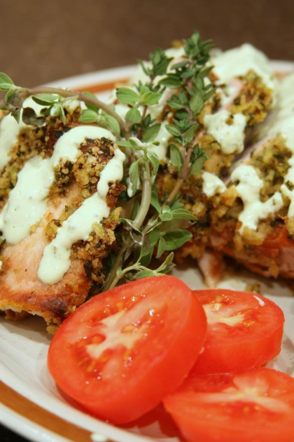 Permalink to Pork Chops with Pesto Sauce