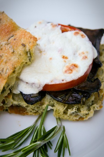 Roasted Portobello on Focaccia