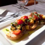 Cherry Tomato, Basil and Smoked Mozzarella Bruschetta <br/>by Chef Ryan Zale