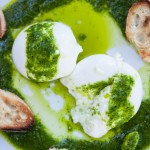 Burrata with Arugula Drizzle