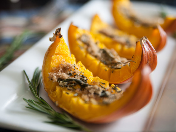 Roasted Pumpkin with Rosemary and Sage